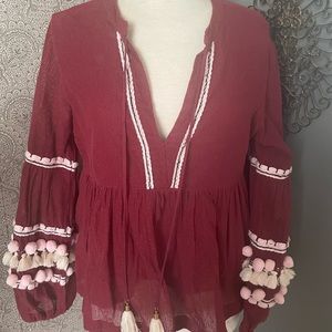 Bohemian Blouse with bubble sleeves